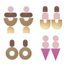 Pendant drop Earring Template, Faux Leather Earrings