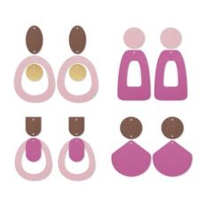 Round Drop Earring Template, Faux Leather Earrings