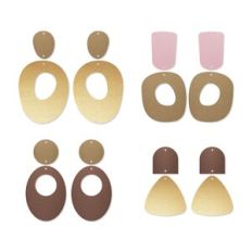 Round dangle Earring Templates, Faux Leather Earrings Bundle
