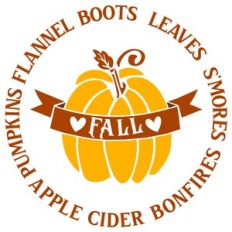 love fall circle design