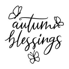 Autumn blessings butterfly fall quote