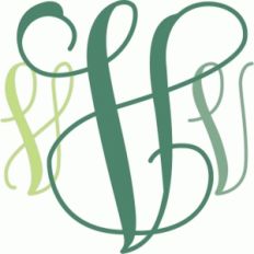 monogram script 'v'