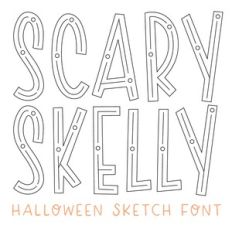 Scary Skelly Halloween Sketch Font