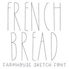 French Bread Sketch Font
