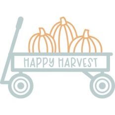 Happy Harvest Pumpkins Wagon