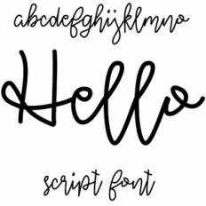 hello script font
