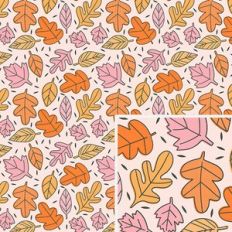 Pink Fall Leaves Pattern