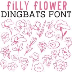 CG Filly Flower Dingbats