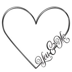 You and Me Heart Frame