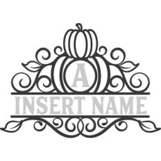Pumpkin Split Monogram Sign
