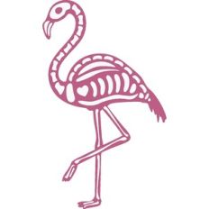 Flamingo Skeleton with Heart