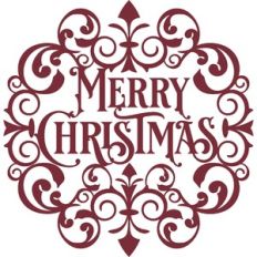 Vintage Merry Christmas Round