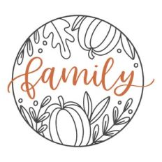 Family Fall Wreath Round Design