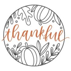 Thankful Fall Wreath Round Design