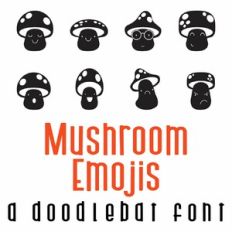 Mushroom Emojis Doodlebat Font