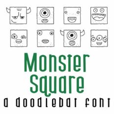 Monster Square Doodlebat Font