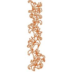 Lily Flower Repeating Border