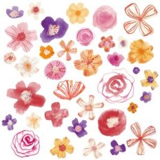 Fresh Watercolor Flower Stickers