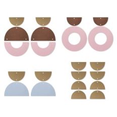 Dangle Earrings Template, circle Faux Leather Earrings