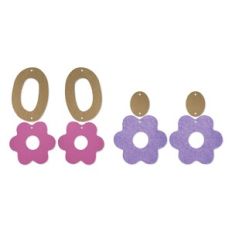 Daisy Earring Template, Flower Faux Leather Earrings
