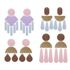 Boho Drop Earring Template, Faux Leather Earrings