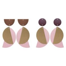 Dangle Earrings Template, Leaf Faux Leather Earrings
