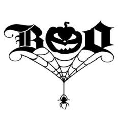Boo Pumpkin Spiderweb