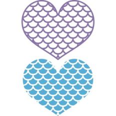 mermaid scales heart