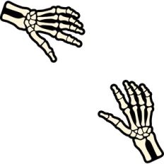 skeleton hands corner