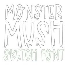 Monster Mush Halloween Sketch Font