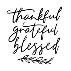 thankful grateful blessed