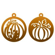 fall circle tags with pumpkins