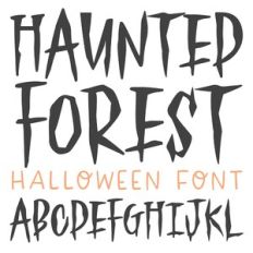 Haunted Forest Scary Halloween Font