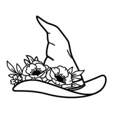 Witch's Hat With Flowers