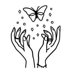 Witch's Hands with Magic Butterfly