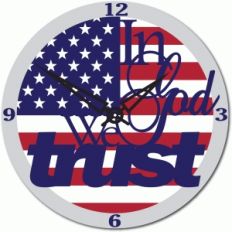 usa clock (in god we trust)