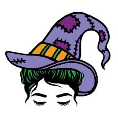 Messy Bun Halloween Witch