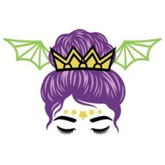 Halloween Messy Bun Girl