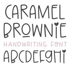 Caramel Brownie Handwriting Font