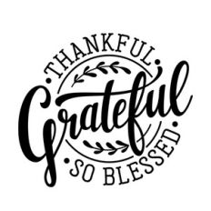 Grateful Thankful So Blessed