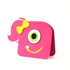 Monster Card Pink