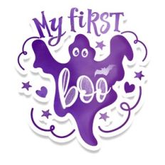My first boo print n cut sublimation halloween design for kids