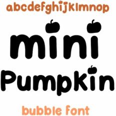 mini pumpkin bubble font