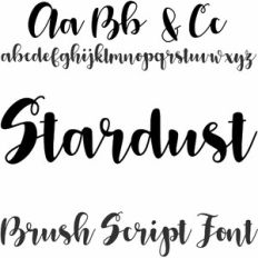 stardust brush script font