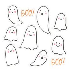 Happy Ghost Sticker Set
