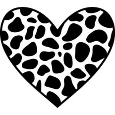 giraffe print heart