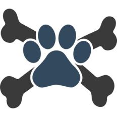 Paw with Cross Bones