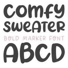 Comfy Sweater Marker Font