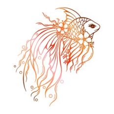 Fish with flowers