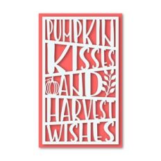 pumpkin harvest cut out quote poster